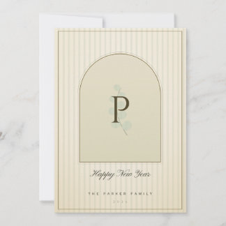 Carte de Noël photo 1 Mustard Pine Arch Greenery