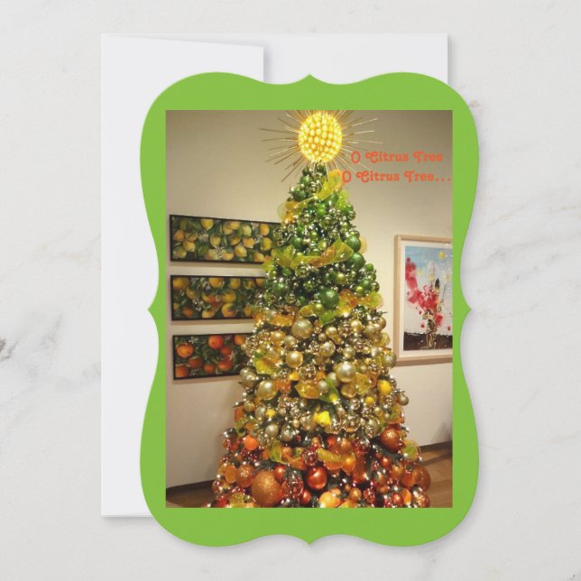 Carte de Noël Photo Arbre Citrus De Floride (Devant)