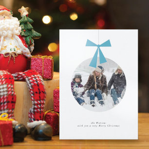 Carte de Noël photo de boule de Noël