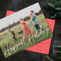 Carte de Noël photo de famille la plus heureuse