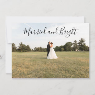 Carte de Noël photo de mariage et lumineuse