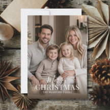 Carte de Noël photo élégante moderne minimaliste