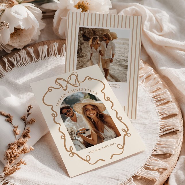 Carte de Noël Photo Famille Bohème Arc-en-Ciel (Créateur téléchargé)
