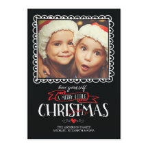 Carte de Noël photo festive et fantaisiste