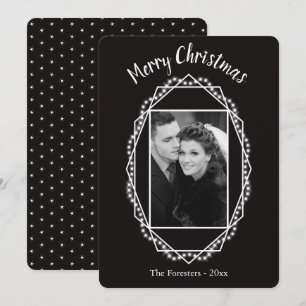 Carte de Noël photo Géométrique Fête