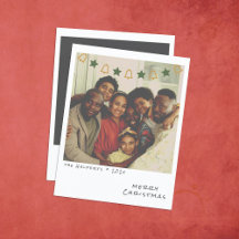 Carte de Noël photo instantanée nostalgique
