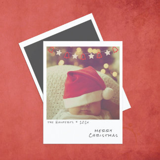 Carte de Noël photo instantanée nostalgique