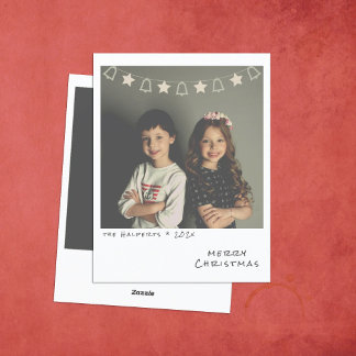 Carte de Noël photo instantanée nostalgique