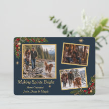 Carte de Noël photo Making Spirits Bright 3