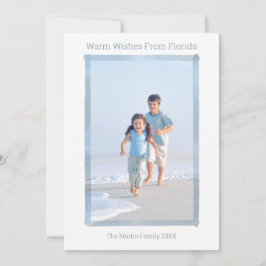 CARTE DE NOËL PHOTO MINIMALE DE PLAGE FLORIDE
