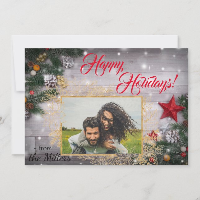 Carte de Noël photo personnalisée (Devant)