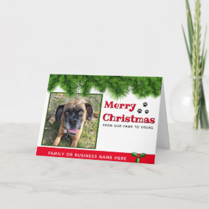 Carte de Noël photo personnalisée des Chiens