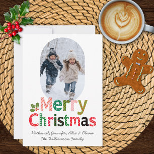Carte de Noël photo personnalisée Joyeux Noël Fant
