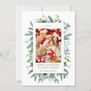 Carte de Noël photo Pine and Berries