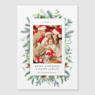 Carte de Noël photo Pine and Berries