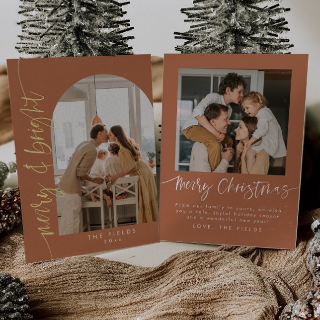 Carte de Noël photo Terre cuite (Créateur téléchargé)