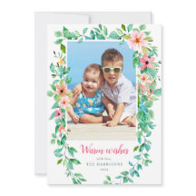 Carte de Noël photo tropicale