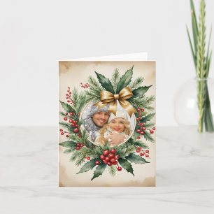 Carte de Noël photo vintage
