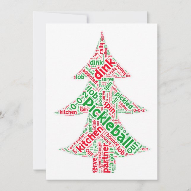 Carte de Noël Pickball (Devant)
