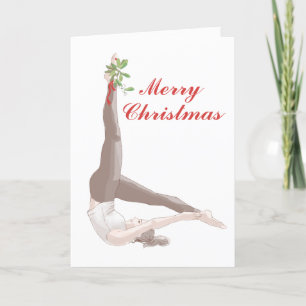 Carte de Noël Pilates Mistletoe