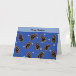 Carte de Noël Pinecones naturels