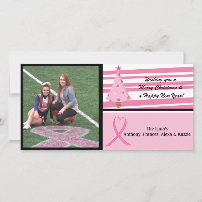 Carte de Noël Pink Breth Cancer Awareness (Devant)
