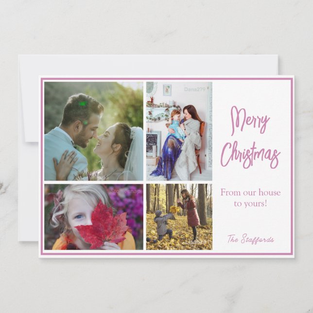 Carte de Noël Pink Noel (Devant)