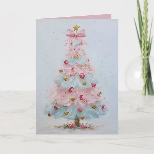 Carte de Noël Pink Pastel (Devant)