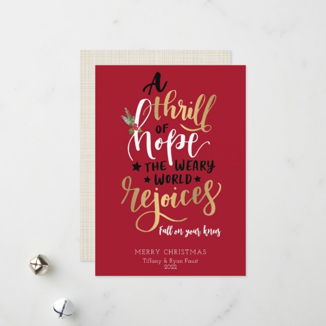 Carte de Noël Plat Hope (Devant/Arrière en situation)