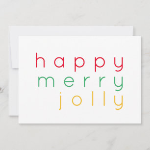 CARTE DE NOËL PLATE 5x7 JOYEUX ET GAI