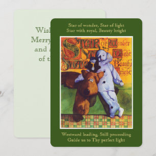 Carte de Noël plate STAR OF WONDER