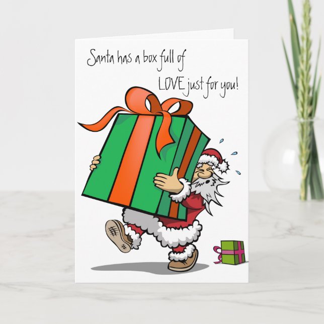 Carte de Noël pleine d'amour (Devant)