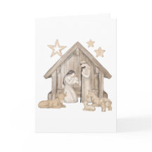 Carte de Noël pliable Nativité