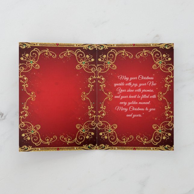 Carte de Noël pliée (Intérieur)