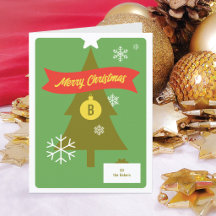 Carte de Noël pliée aux icônes de Noël personnalis