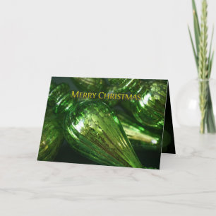Carte de Noël pliée en verre de mercure vert 2