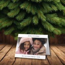 Carte de Noël pliée minimaliste