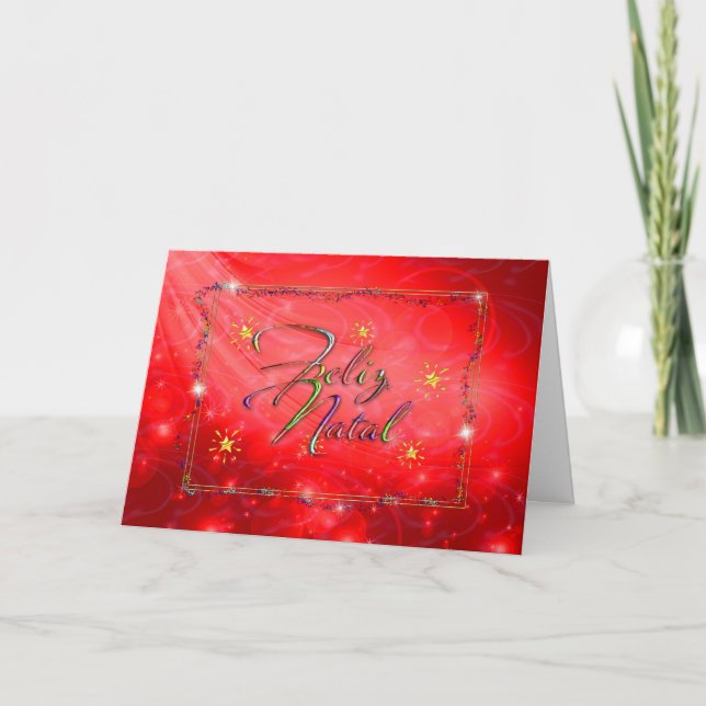 carte de Noël portugaise rouge (Devant)