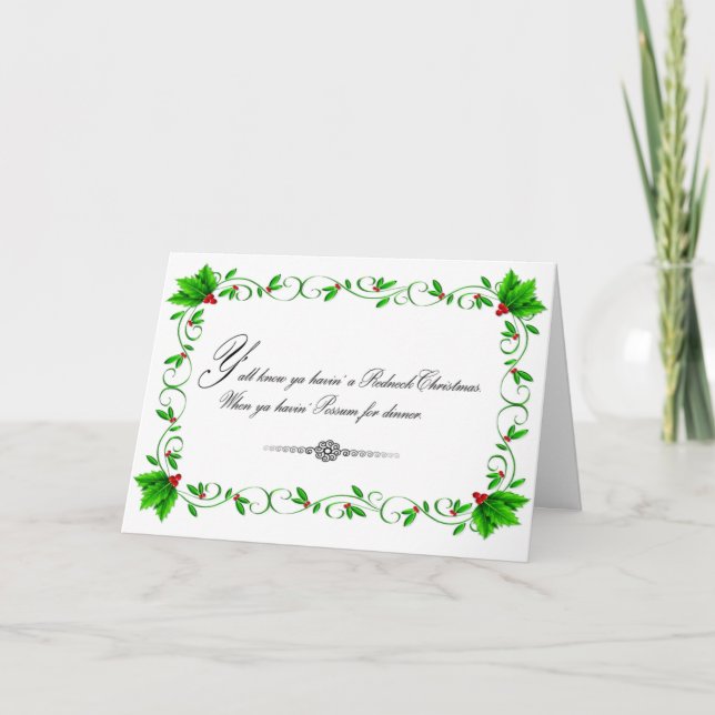 Carte de Noël Possum Dinner (Blanc) (Devant)
