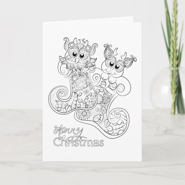 Carte de Noël pour adultes mignonne (Devant)