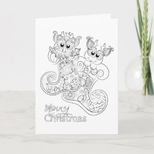 Carte de Noël pour adultes mignonne