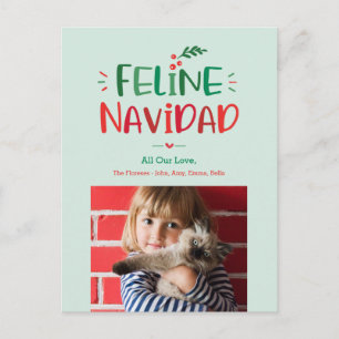 Carte de Noël pour animaux de Noël Feline Navidad