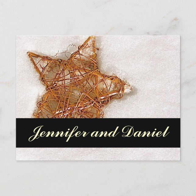 Carte de Noël pour annoncer votre mariage avec éto (Devant)
