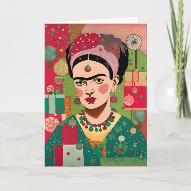 Carte de Noël pour artiste féminine Abstraite (Devant)