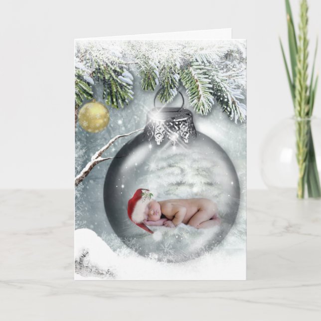 Carte de Noël pour bébé mignonne (Devant)