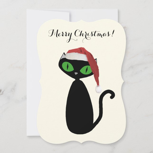 Carte de Noël pour chat cool (Devant)