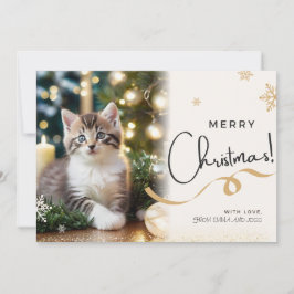 Carte de Noël pour chat domestique
