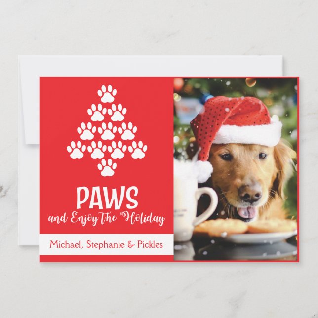 Carte de Noël pour chien de vacances (Devant)