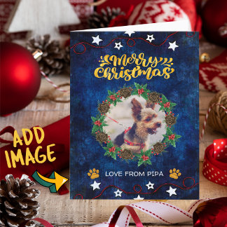 Carte de Noël pour chien pour amateur de chien ave