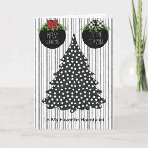 Carte de Noël pour coiffeur